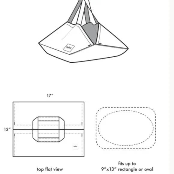 Reserved for @nico_tico: Aplat Plat Casserole Tote | Denim - Picture 3 of 5